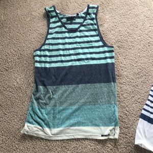 Striped mens tank top size small S